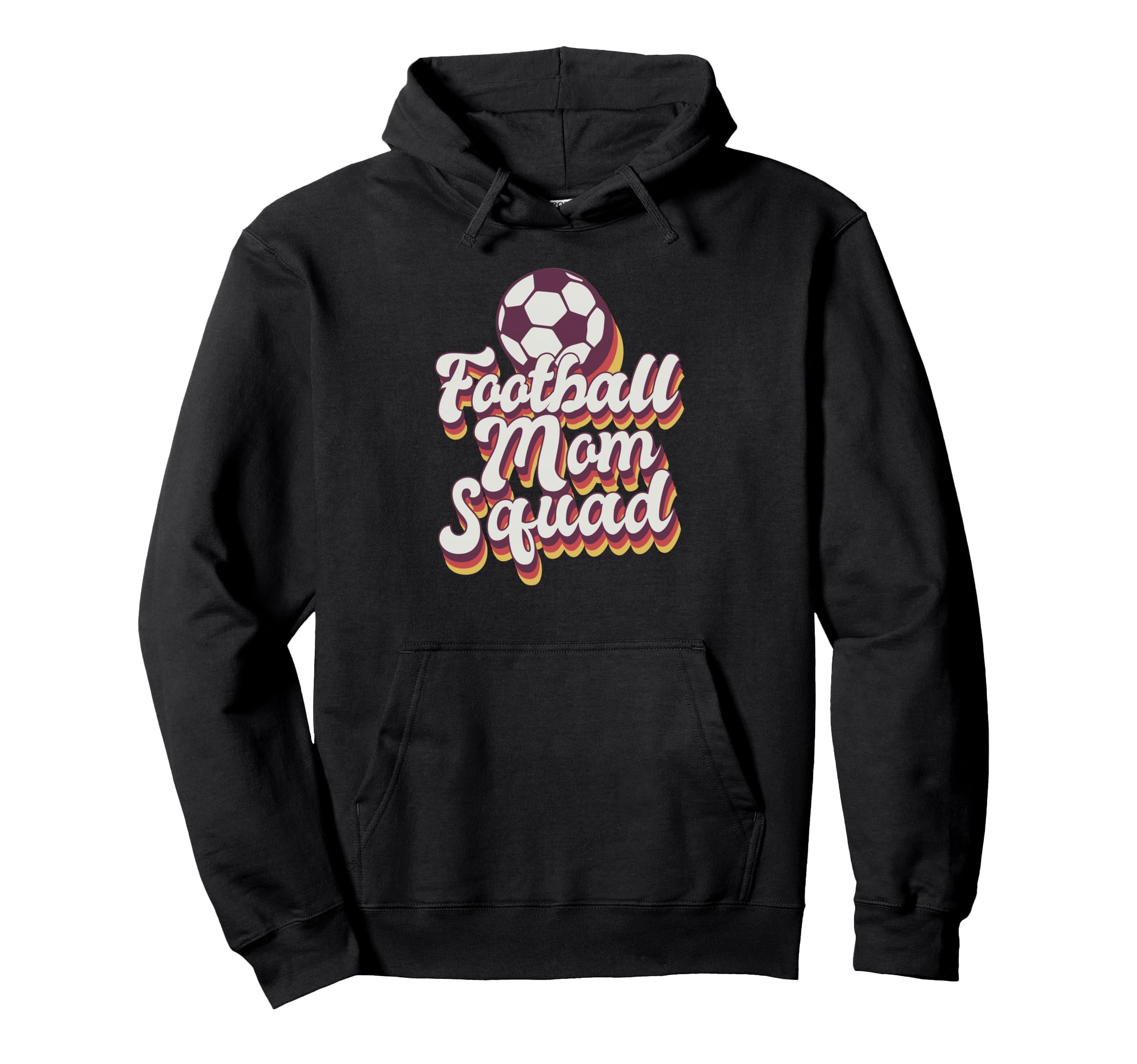 Football Mom Squad Soccer Game Day Gift Hoodie - Trendy Graphic for Adults - T-Shirt, Sweatshirt, Hoodie