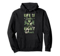 Life Is Better Eight Wheels Hoodie - Graphic Print for Adults - T-Shirt, Sweatshirt, Hoodie