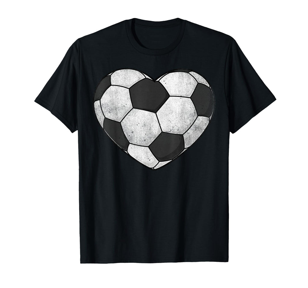 Love Heart Soccer Player Couple T-Shirt - Fun Novelty Design Men Women - T-Shirt, Sweatshirt, Hoodie