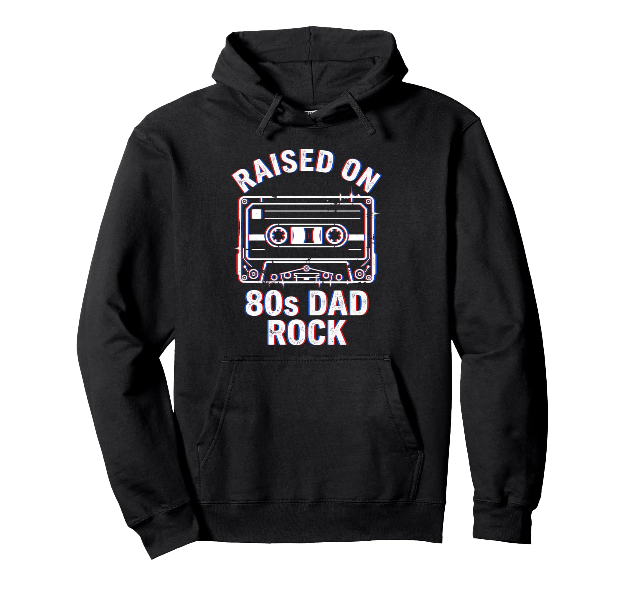 Raised 80S Dad Rock Cassette Tape Hoodie - Trendy Graphic for Adults - T-Shirt, Sweatshirt, Hoodie