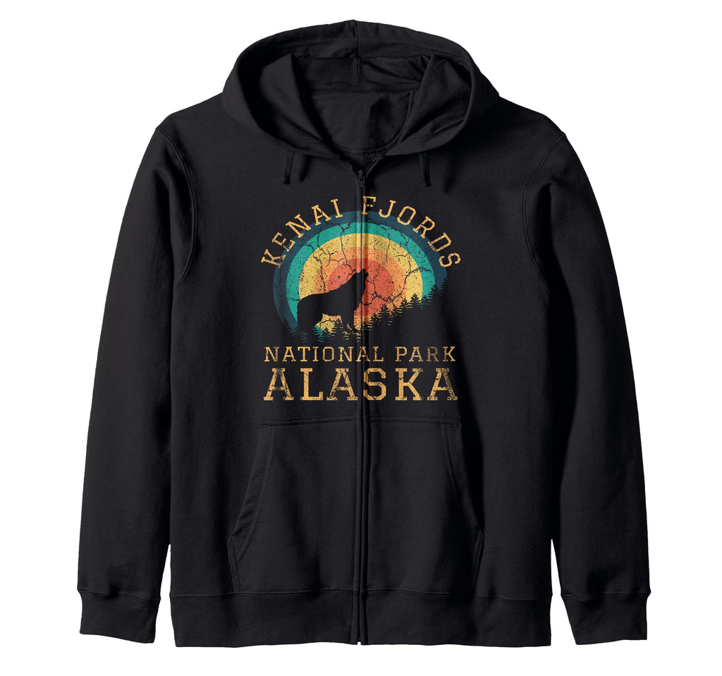 Kenai Fjords National Park Alaska Usa Hoodie - Minimalist Print for Adults - T-Shirt, Sweatshirt, Hoodie