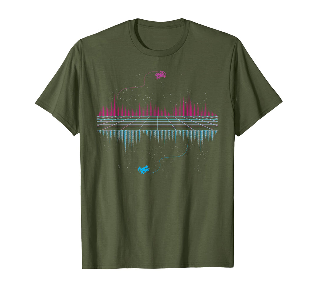 Outrun Synthwave Soundwave Vaporwave T-Shirt - Unique Graphic Men Women - T-Shirt, Sweatshirt, Hoodie