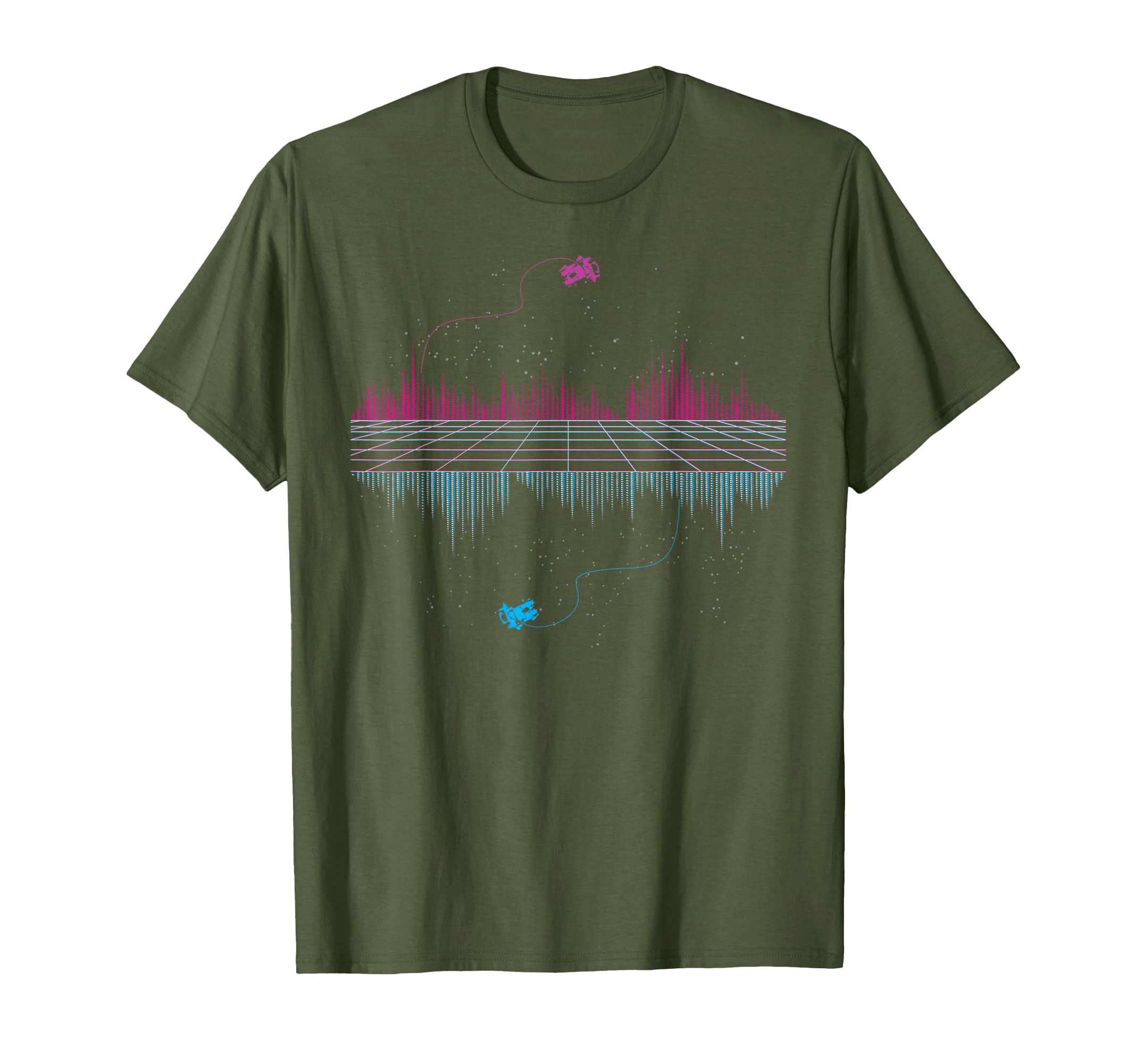 Outrun Synthwave Soundwave Vaporwave T-Shirt - Unique Graphic Men Women - T-Shirt, Sweatshirt, Hoodie