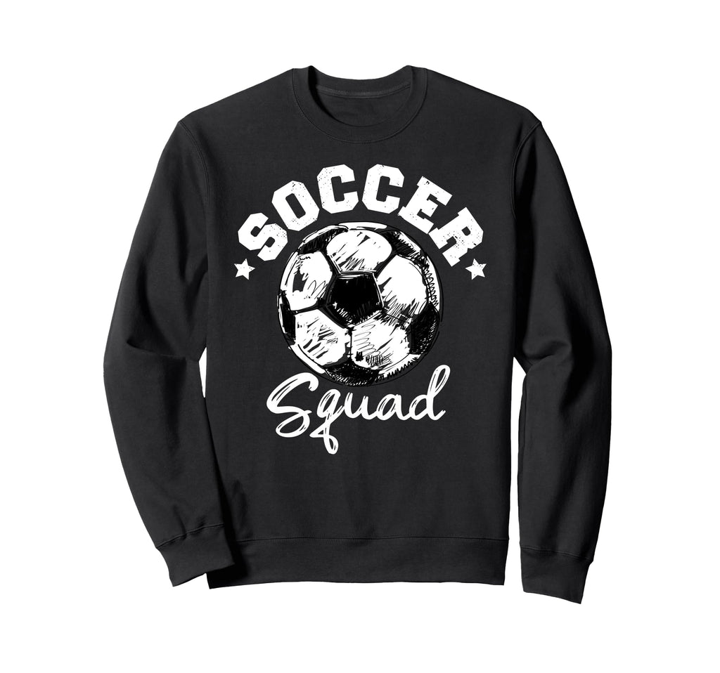 Soccer Squad Soccer Ball Distressed Sweatshirt - Graphic Print Unisex - T-Shirt, Sweatshirt, Hoodie