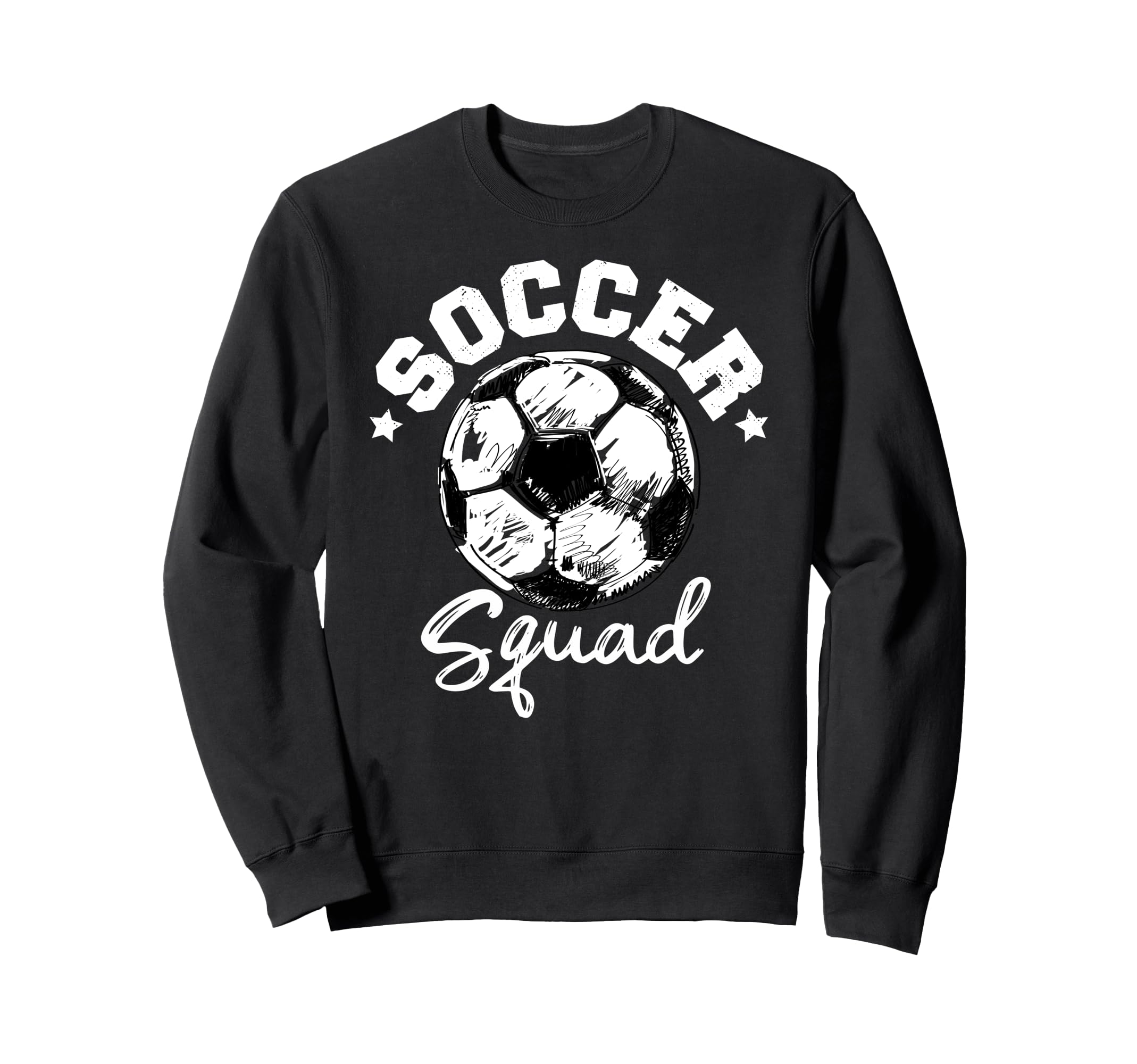 Soccer Squad Soccer Ball Distressed Sweatshirt - Graphic Print Unisex - T-Shirt, Sweatshirt, Hoodie