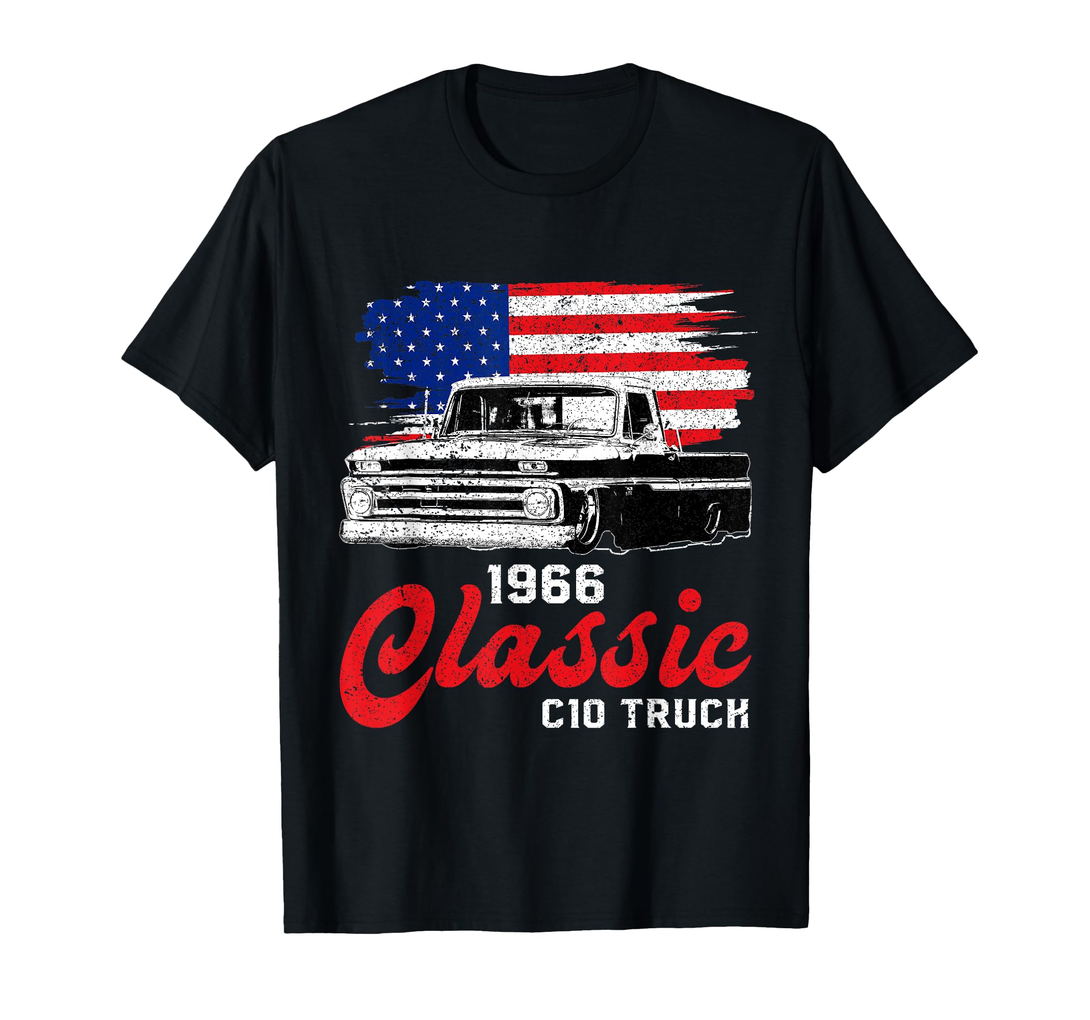 1966 66 C10 Truck American Flag T-Shirt - Streetwear Style Men Women - T-Shirt, Sweatshirt, Hoodie