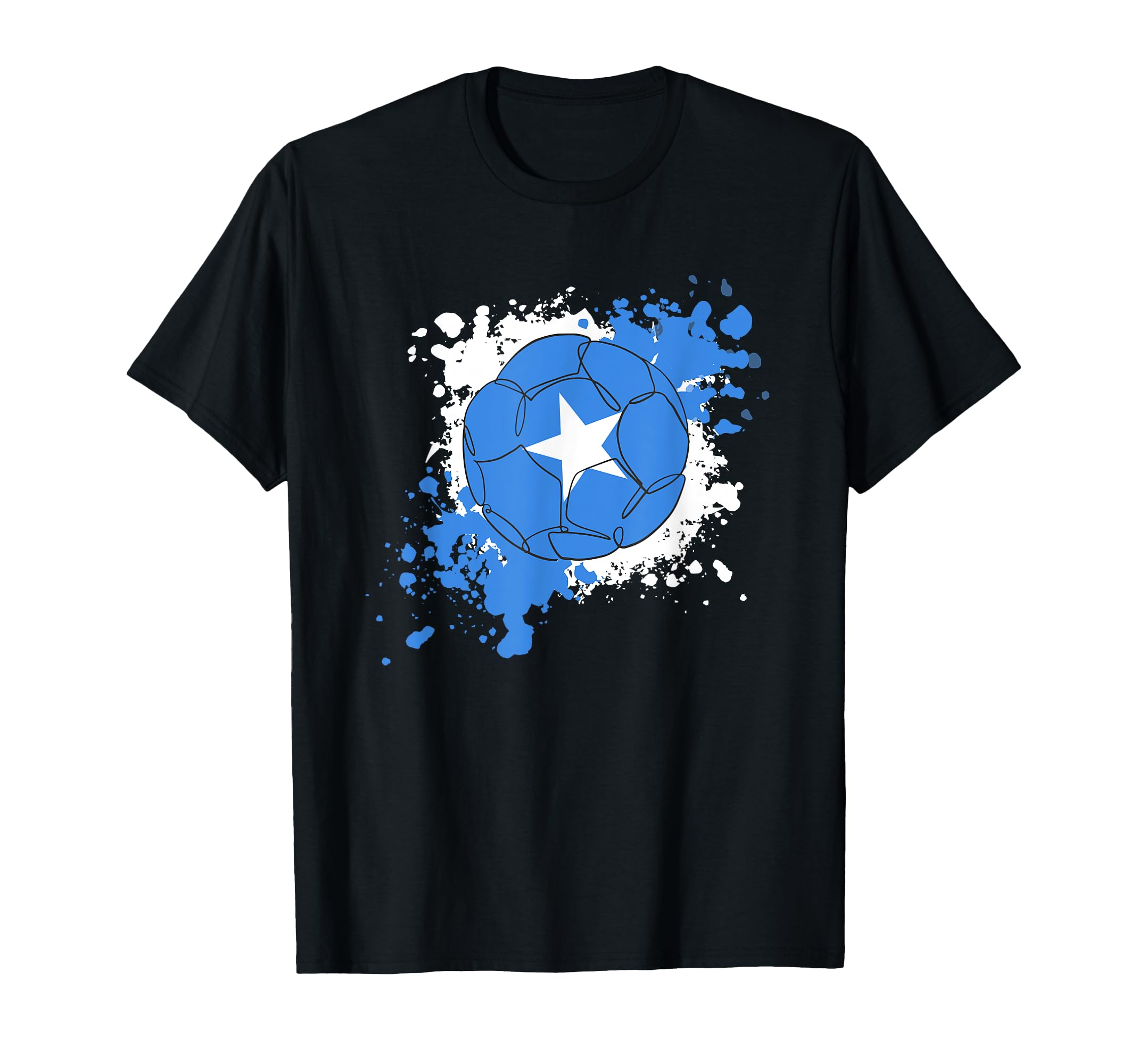 Soccer Ball Flag Somalia T-Shirt - Graphic Print Unisex - T-Shirt, Sweatshirt, Hoodie