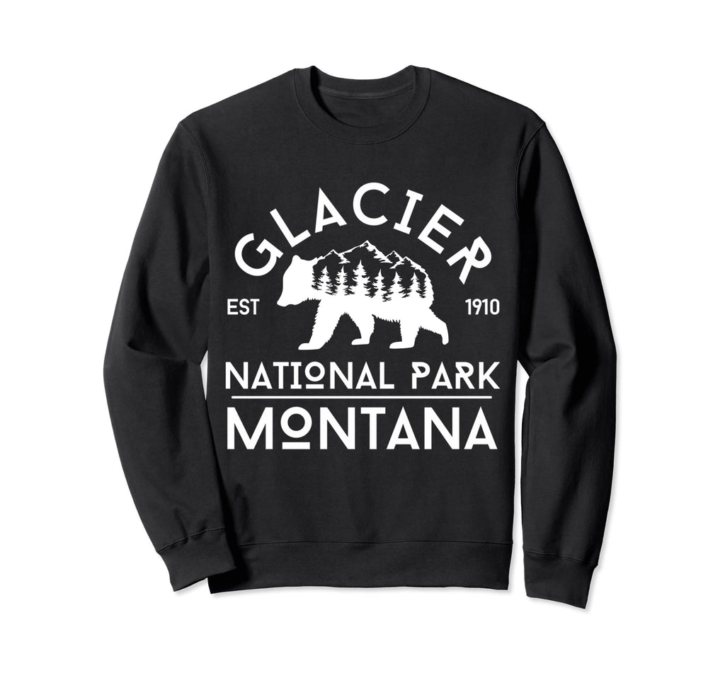 Grizzly Bear Glacier National Sweatshirt - Custom Art Print for Adults - T-Shirt, Sweatshirt, Hoodie