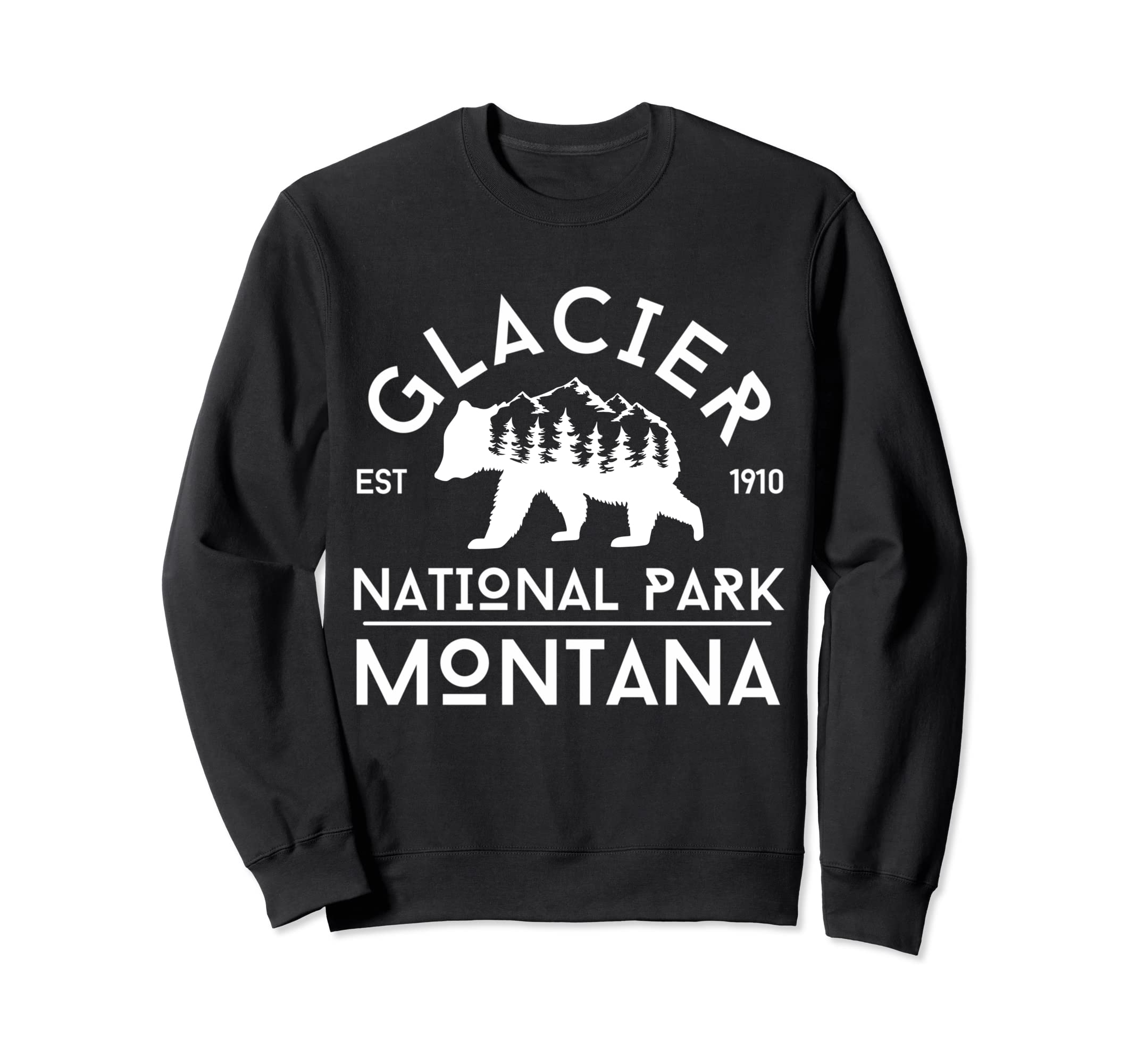Grizzly Bear Glacier National Sweatshirt - Custom Art Print for Adults - T-Shirt, Sweatshirt, Hoodie