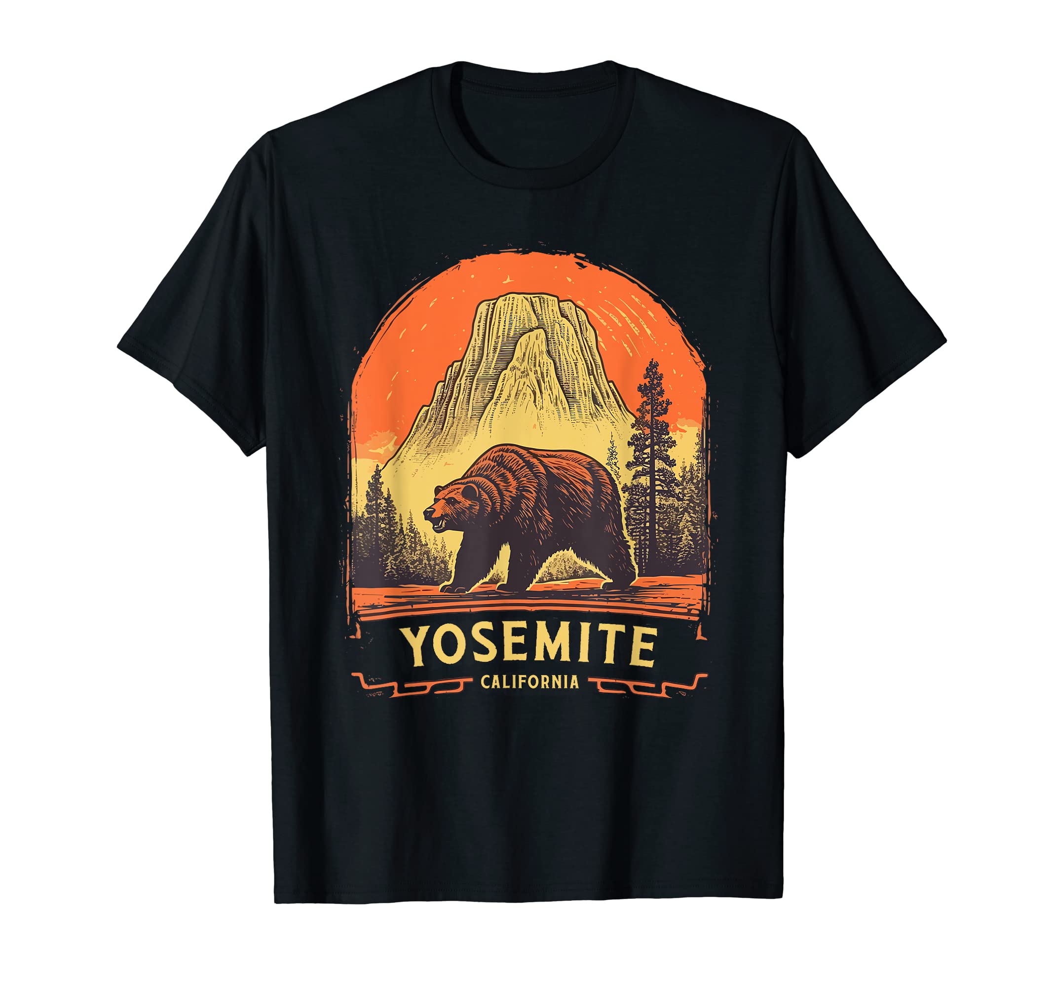 National Park Yosemite American Half T-Shirt - Novelty Apparel Men Women - T-Shirt, Sweatshirt, Hoodie