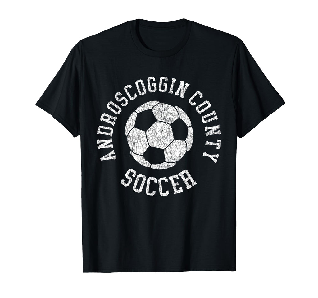 Androscoggin County Soccer Distressed 90S T-Shirt - Trendy Graphic Unisex - T-Shirt, Sweatshirt, Hoodie