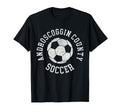 Androscoggin County Soccer Distressed 90S T-Shirt - Trendy Graphic Unisex - T-Shirt, Sweatshirt, Hoodie