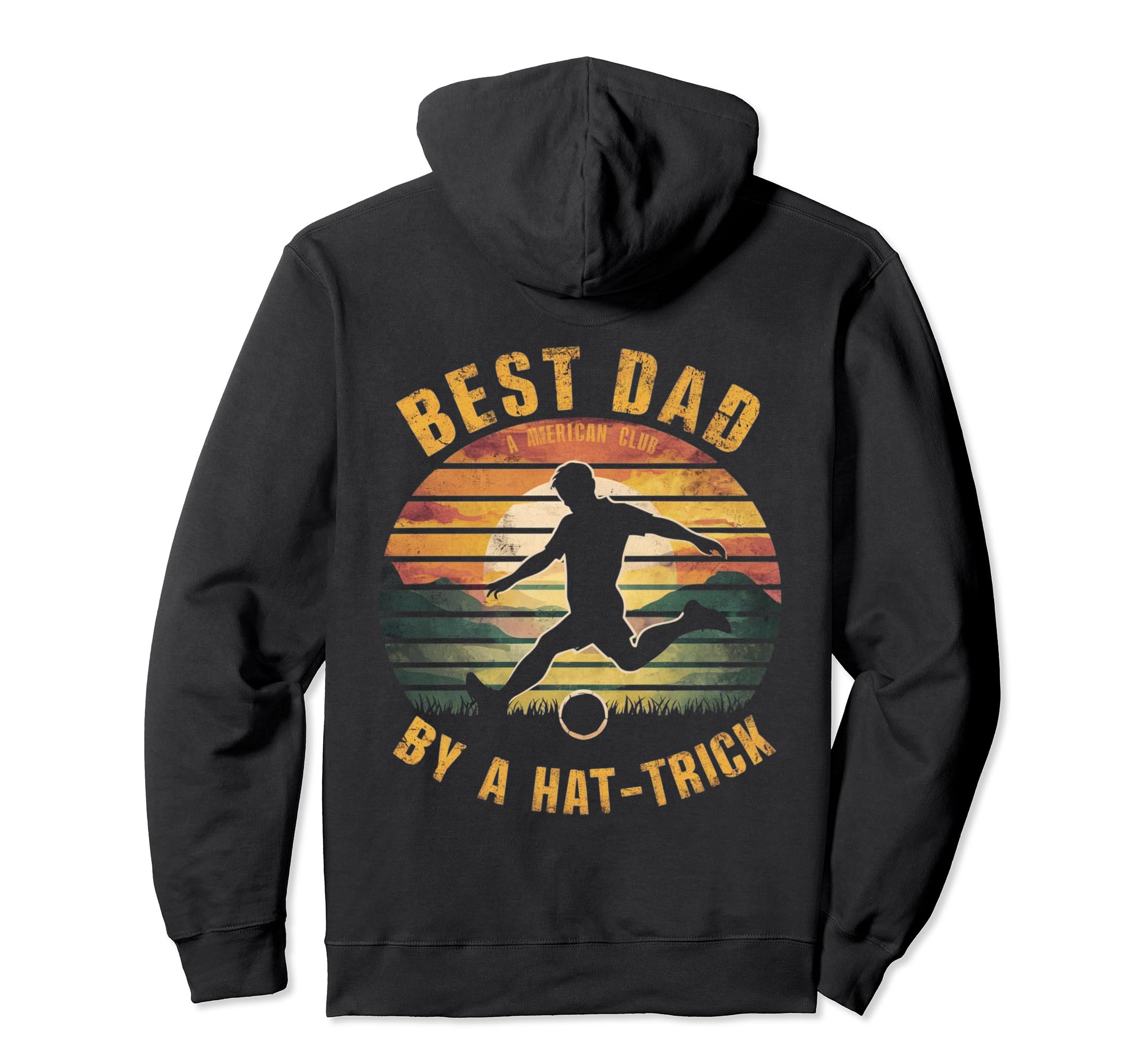 Funny Best Dad Hat Trick Soccer Hoodie - Minimalist Print Men Women - T-Shirt, Sweatshirt, Hoodie