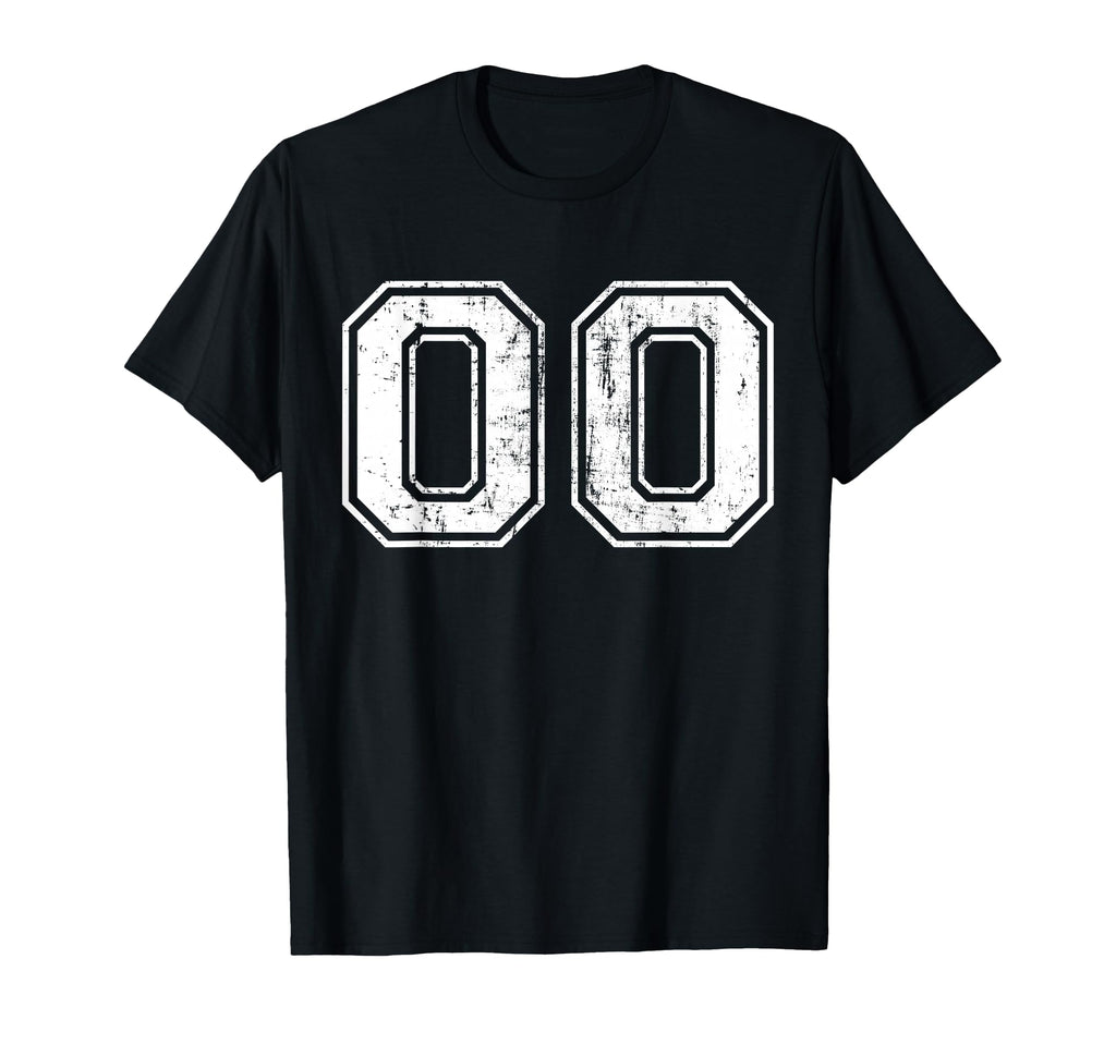 Number 00 Distressed Sports Training T-Shirt - Custom Art Print Unisex - T-Shirt, Sweatshirt, Hoodie