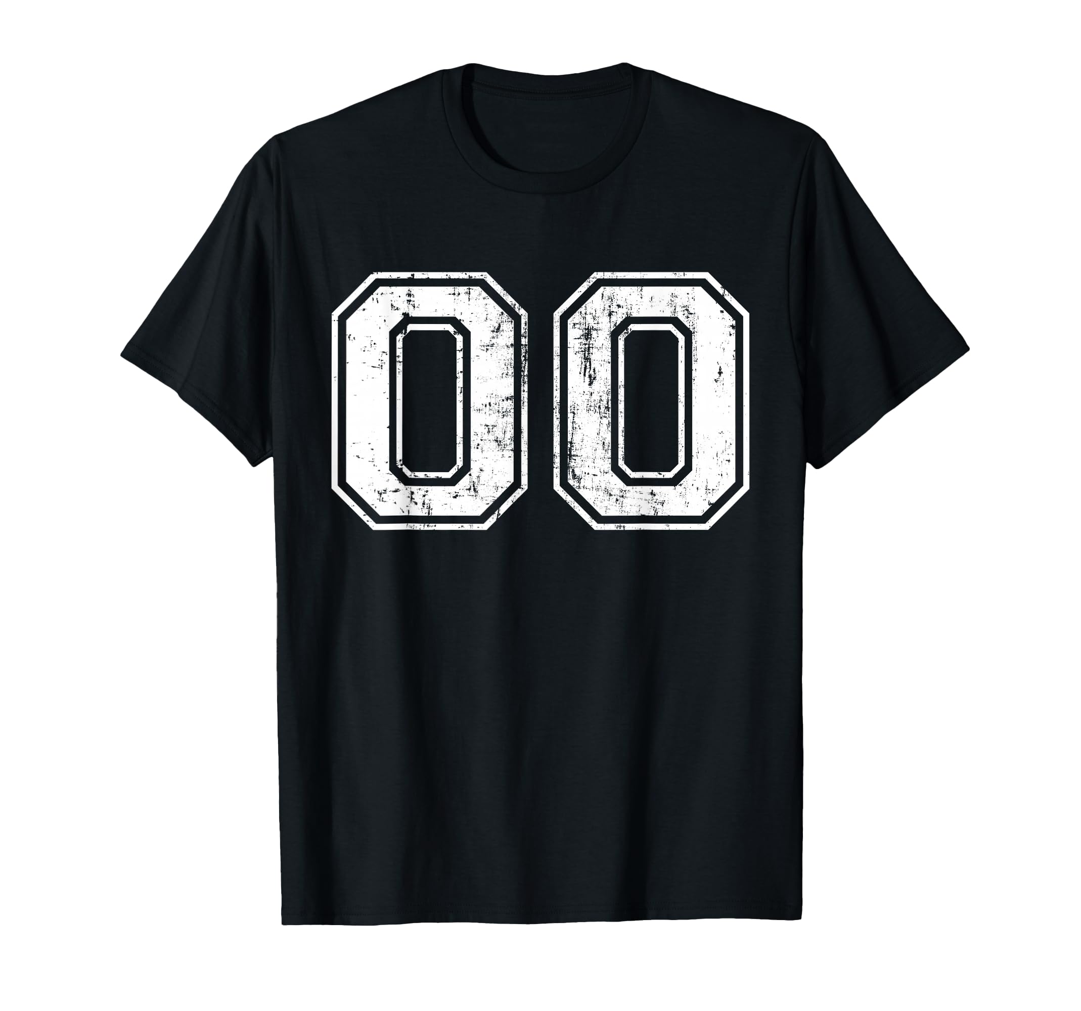 Number 00 Distressed Sports Training T-Shirt - Custom Art Print Unisex - T-Shirt, Sweatshirt, Hoodie