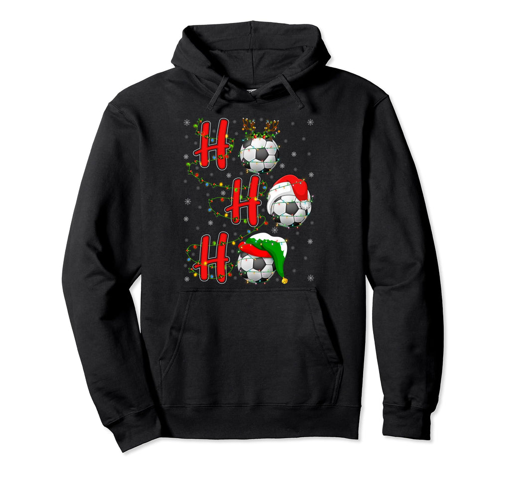 Matching Family Santa Ho Ho Ho Soccer Hoodie - Unique Graphic Unisex - T-Shirt, Sweatshirt, Hoodie