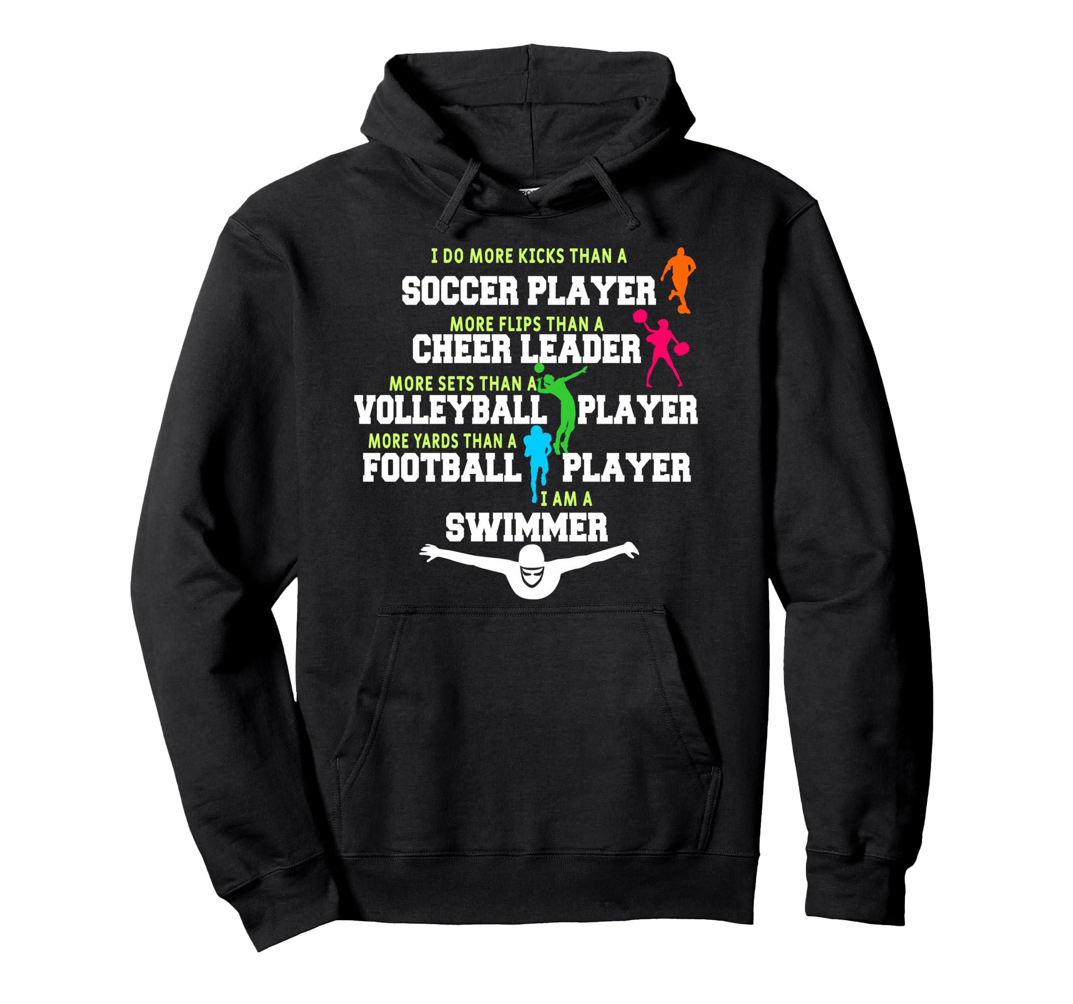 I Do More Kicks Than Soccer Player Funny Hoodie - Graphic Print Men Women - T-Shirt, Sweatshirt, Hoodie