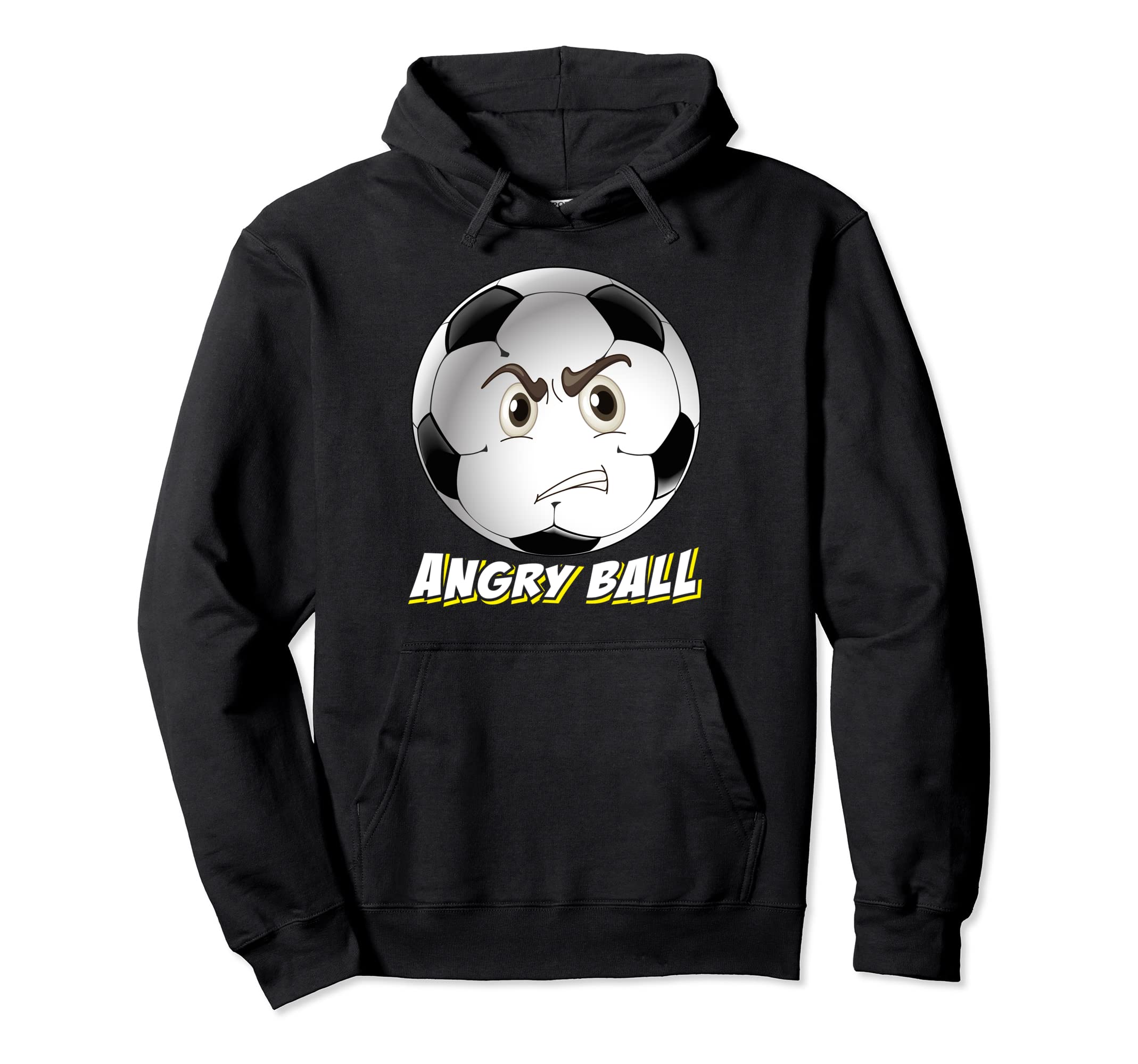 Angry Ball Football Sport Soccer Player Hoodie - Graphic Print Unisex - T-Shirt, Sweatshirt, Hoodie
