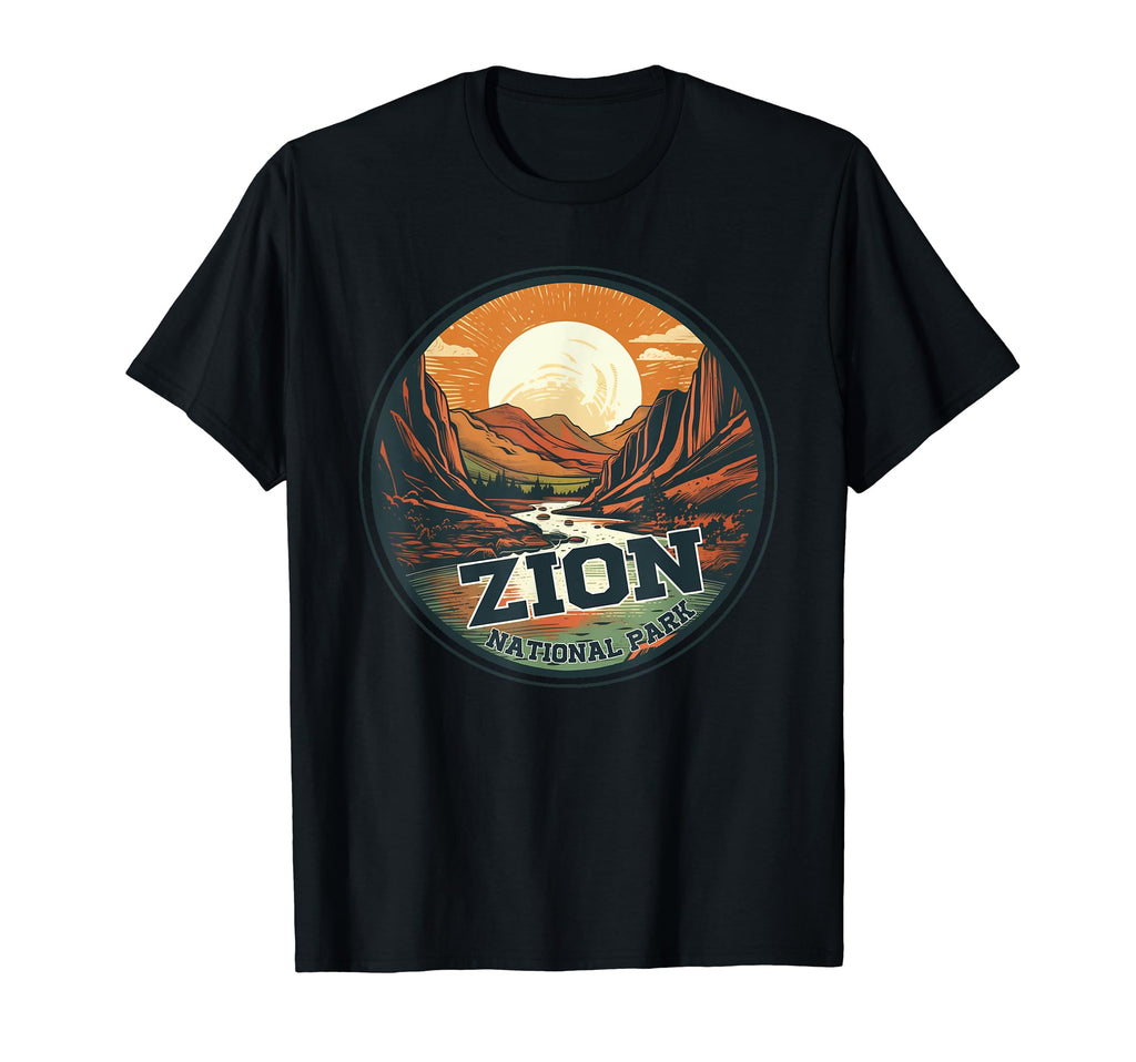 Zion National Park Hiking 80S T-Shirt - Graphic Print for Adults - T-Shirt, Sweatshirt, Hoodie