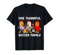 One Thankful Soccer Family Turkey T-Shirt - Casual Everyday Wear Men Women - T-Shirt, Sweatshirt, Hoodie