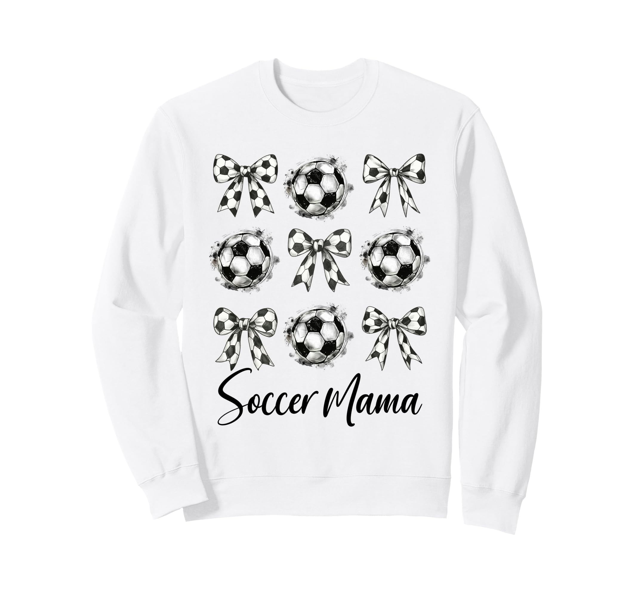 Soccer Mama Soccer Coquette Bow Soccer Sweatshirt - Novelty Apparel Unisex - T-Shirt, Sweatshirt, Hoodie
