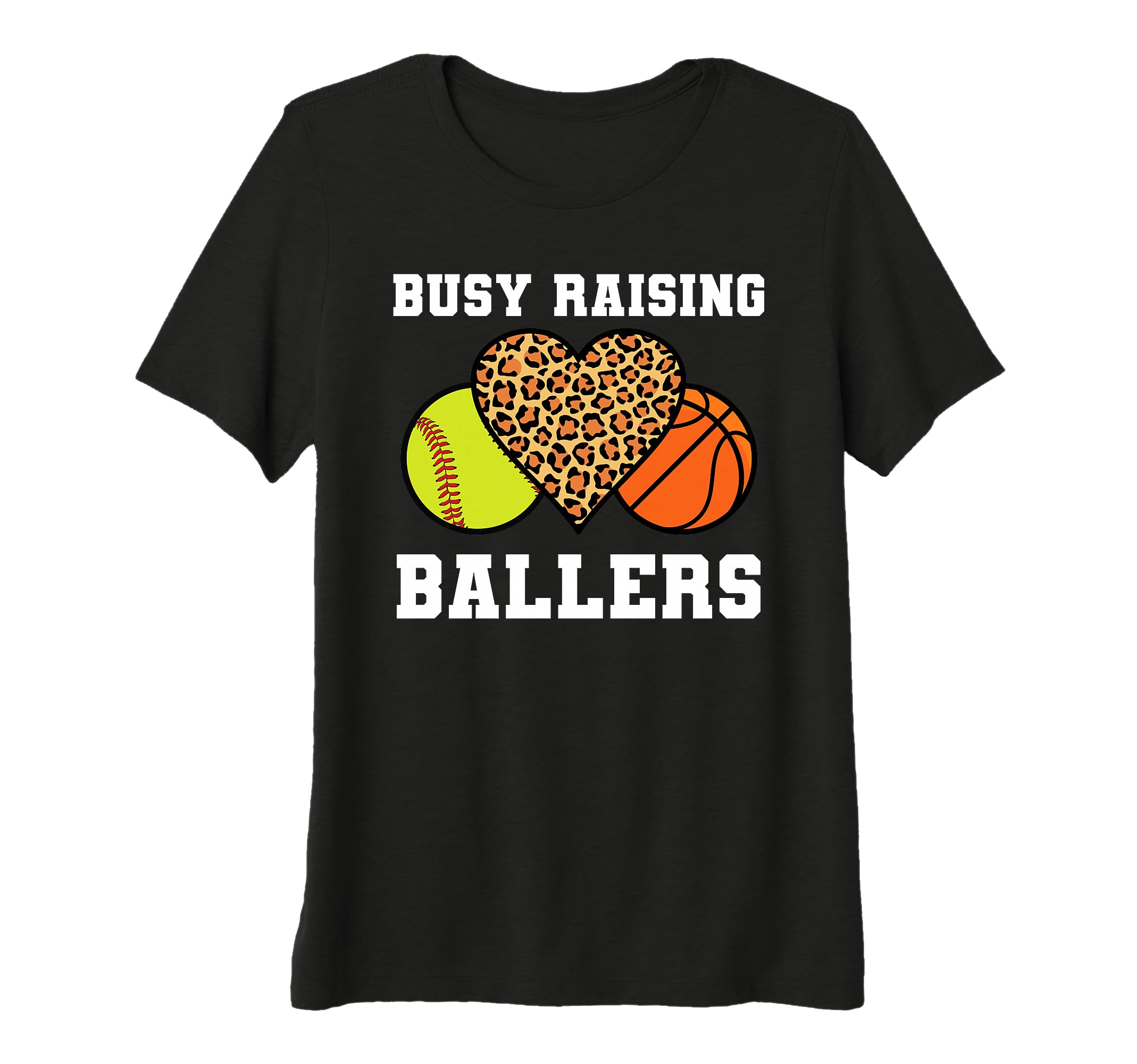 Womens Busy Raising Ballers Softball T-Shirt - Minimalist Print for Adults - T-Shirt, Sweatshirt, Hoodie