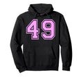 49 Number Forty Nine Sports Hoodie - Casual Everyday Wear Men Women - T-Shirt, Sweatshirt, Hoodie