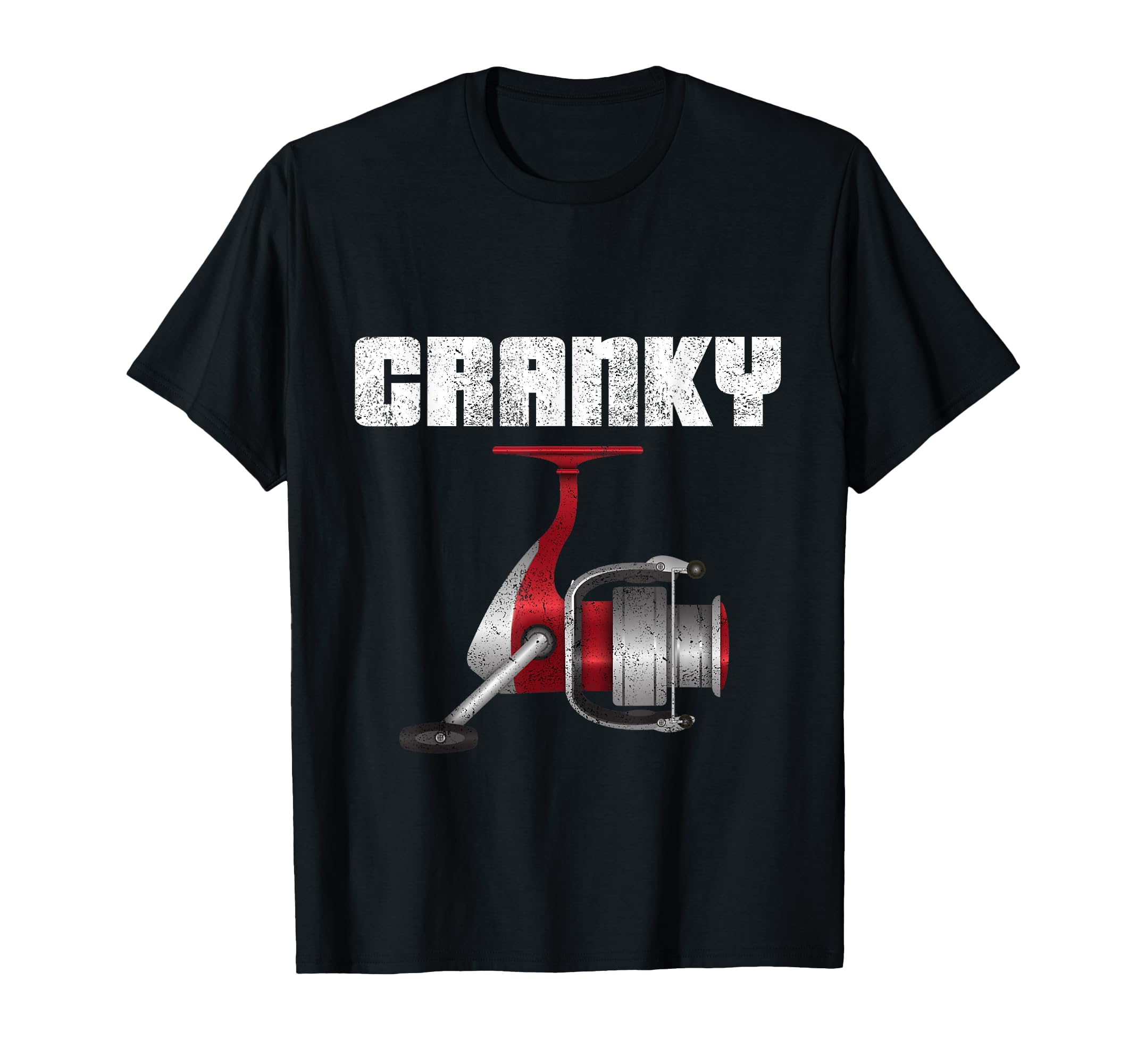 Funny Fishing Cranky Fishing Reel Fish T-Shirt - Unique Graphic Unisex - T-Shirt, Sweatshirt, Hoodie