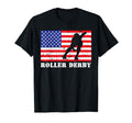 Distressed Roller Derby Usa American T-Shirt - Minimalist Print for Adults - T-Shirt, Sweatshirt, Hoodie