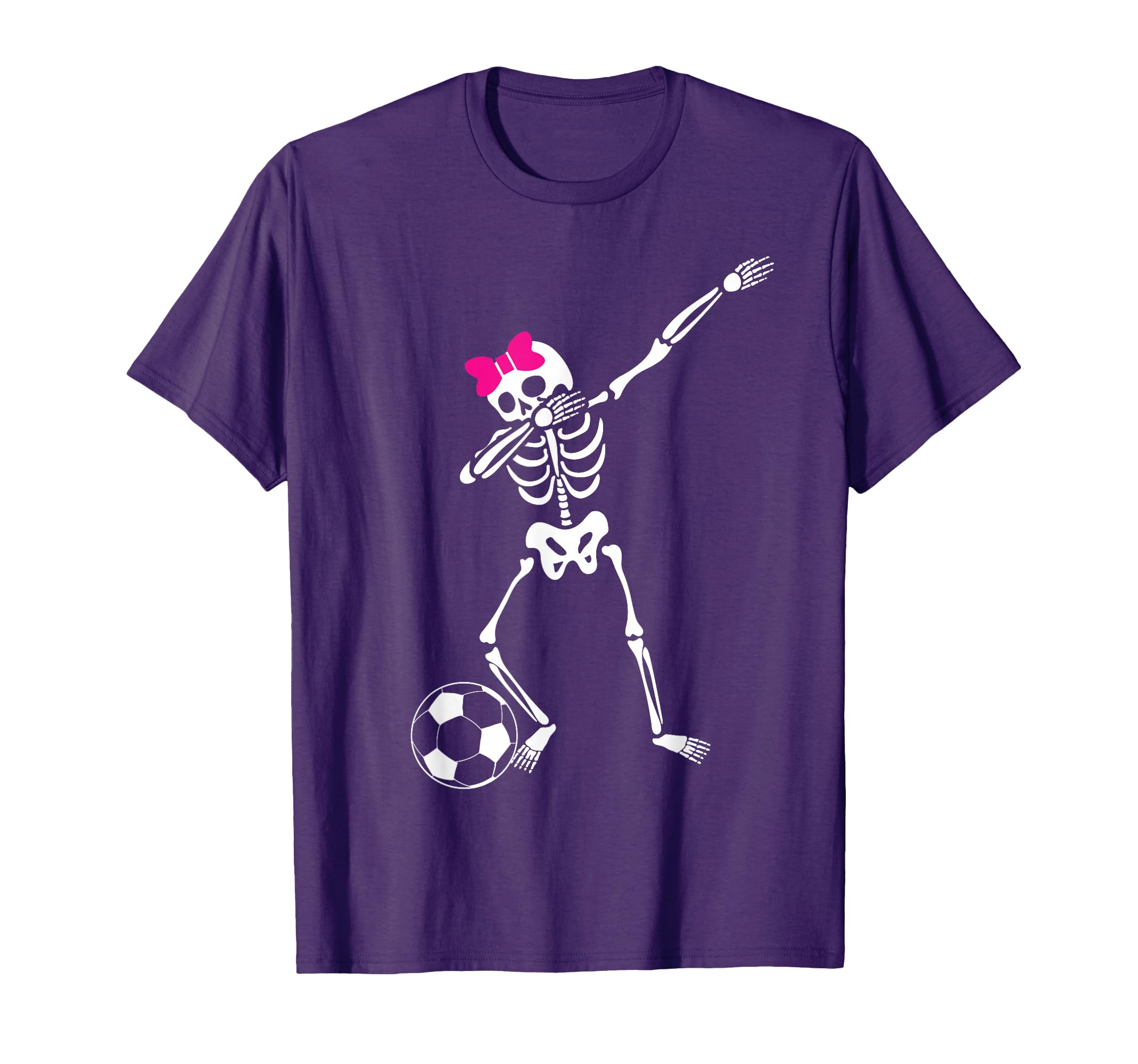 Dabbing Skeleton Soccer Halloween T-Shirt - Minimalist Print Unisex - T-Shirt, Sweatshirt, Hoodie