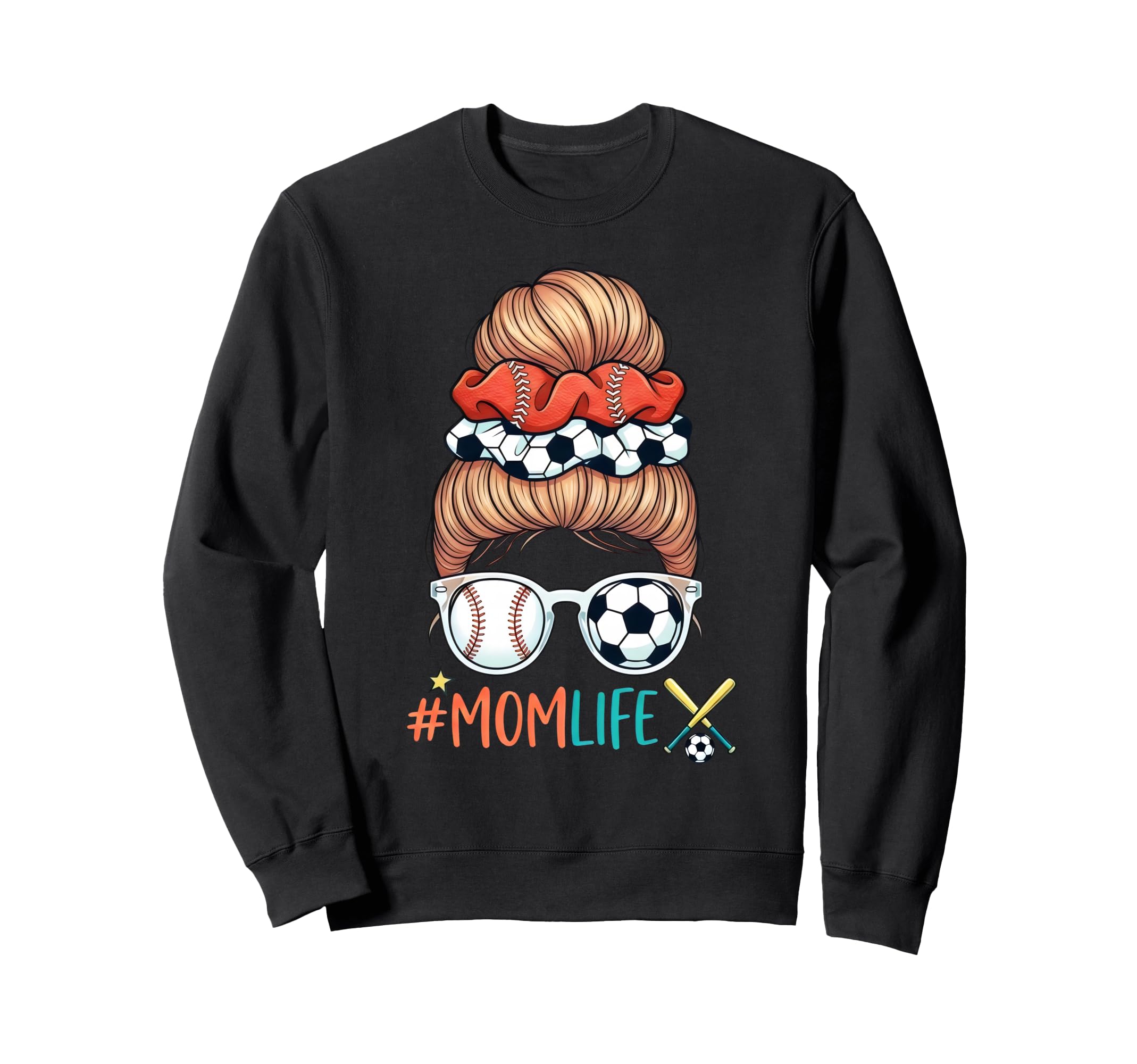 Soccer And Baseball Mom Life Messy Sweatshirt - Streetwear Style Unisex - T-Shirt, Sweatshirt, Hoodie