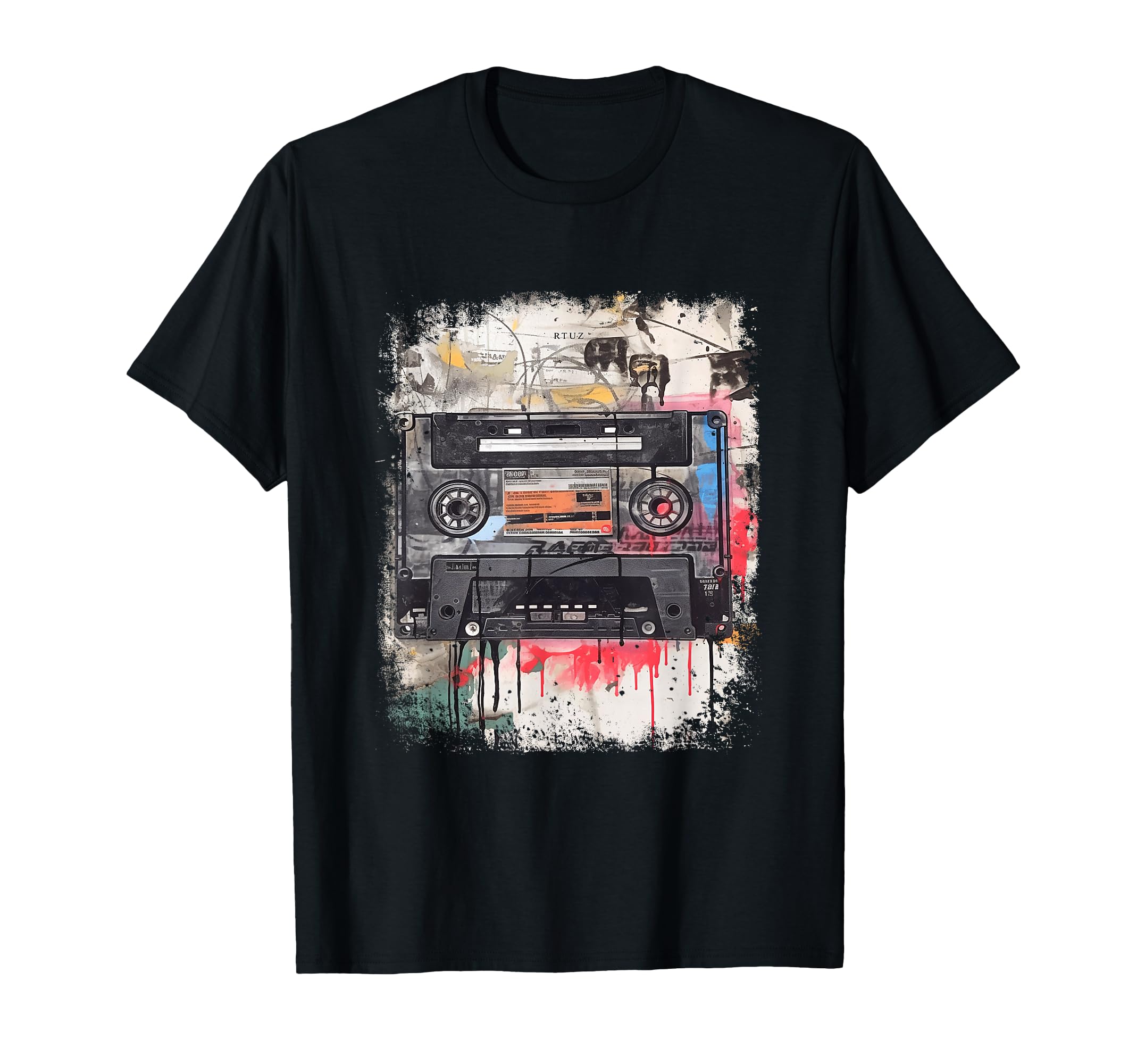 Old School Music Tape Cassette T-Shirt - Aesthetic Graphic for Adults - T-Shirt, Sweatshirt, Hoodie