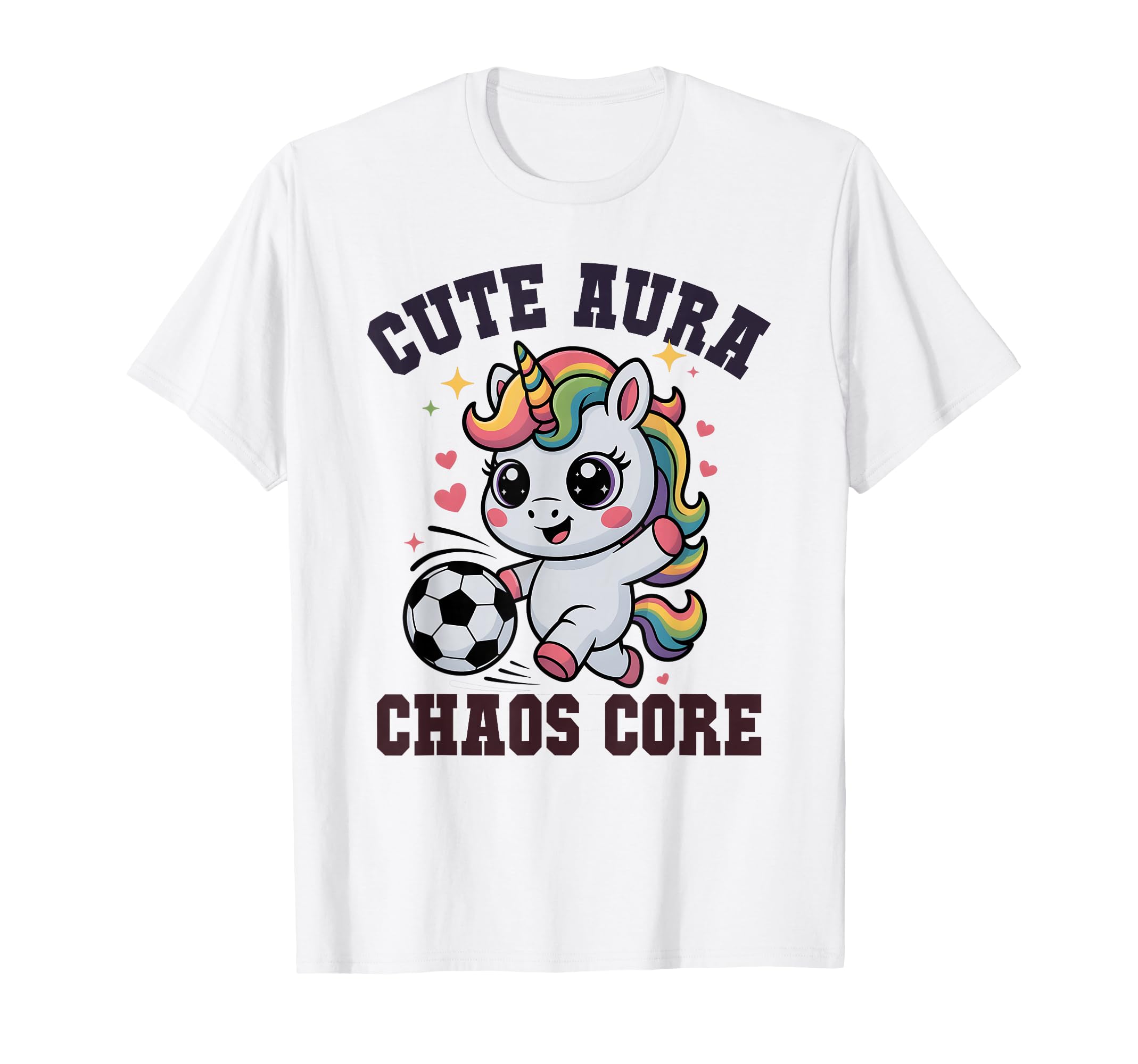 Funny Soccer Unicorn Aura Chaos T-Shirt - Fun Novelty Design Men Women - T-Shirt, Sweatshirt, Hoodie