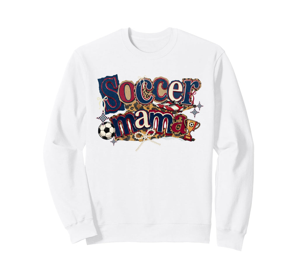Soccer Mama Leopard Coquette Bow Sweatshirt - Fun Novelty Design Unisex - T-Shirt, Sweatshirt, Hoodie