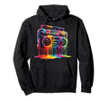 Dripping Paint Boombox Old School Hoodie - Fun Novelty Design for Adults - T-Shirt, Sweatshirt, Hoodie