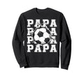Soccer Papa Cracked Wall Family Sweatshirt - Minimalist Print for Adults - T-Shirt, Sweatshirt, Hoodie