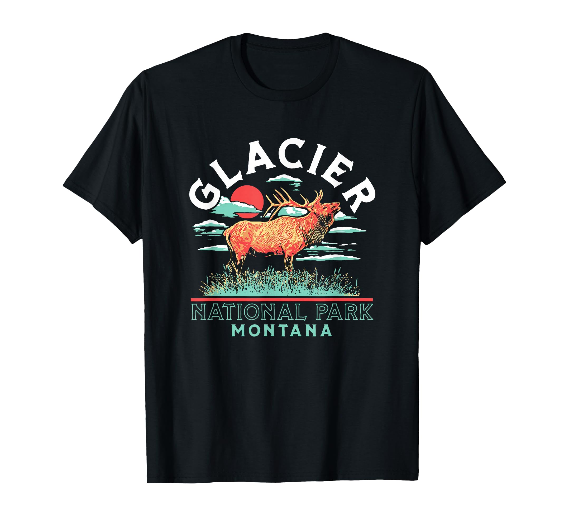 Gates Montana Bull Elk Glacier T-Shirt - Streetwear Style Men Women - T-Shirt, Sweatshirt, Hoodie