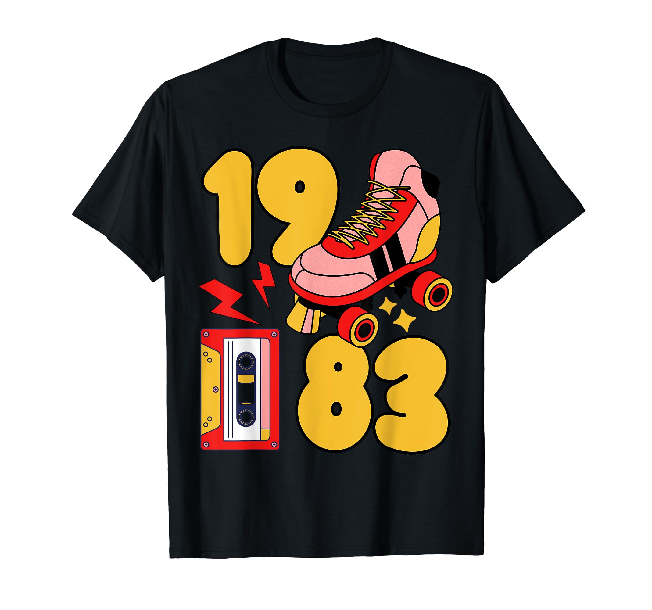 80S Vibes Mixed Tapes Roller Skates T-Shirt - Minimalist Print for Adults - T-Shirt, Sweatshirt, Hoodie