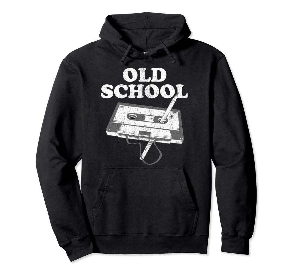 Old School Cassette Pencil 80S Tape Hoodie - Fun Novelty Design Unisex - T-Shirt, Sweatshirt, Hoodie