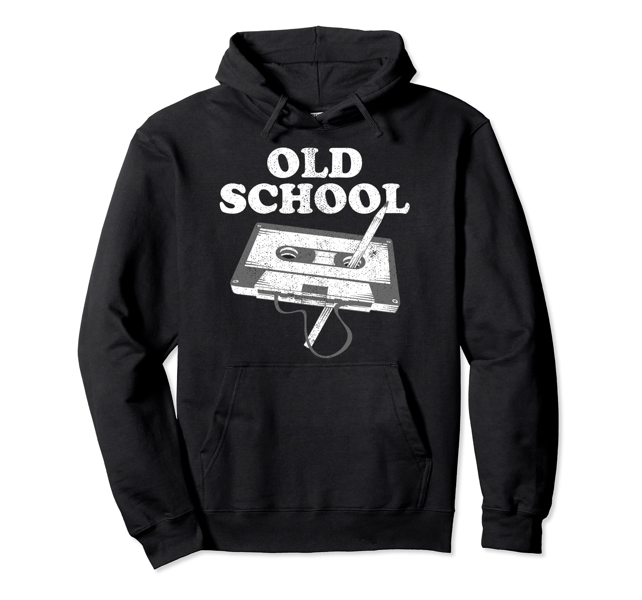 Old School Cassette Pencil 80S Tape Hoodie - Fun Novelty Design Unisex - T-Shirt, Sweatshirt, Hoodie