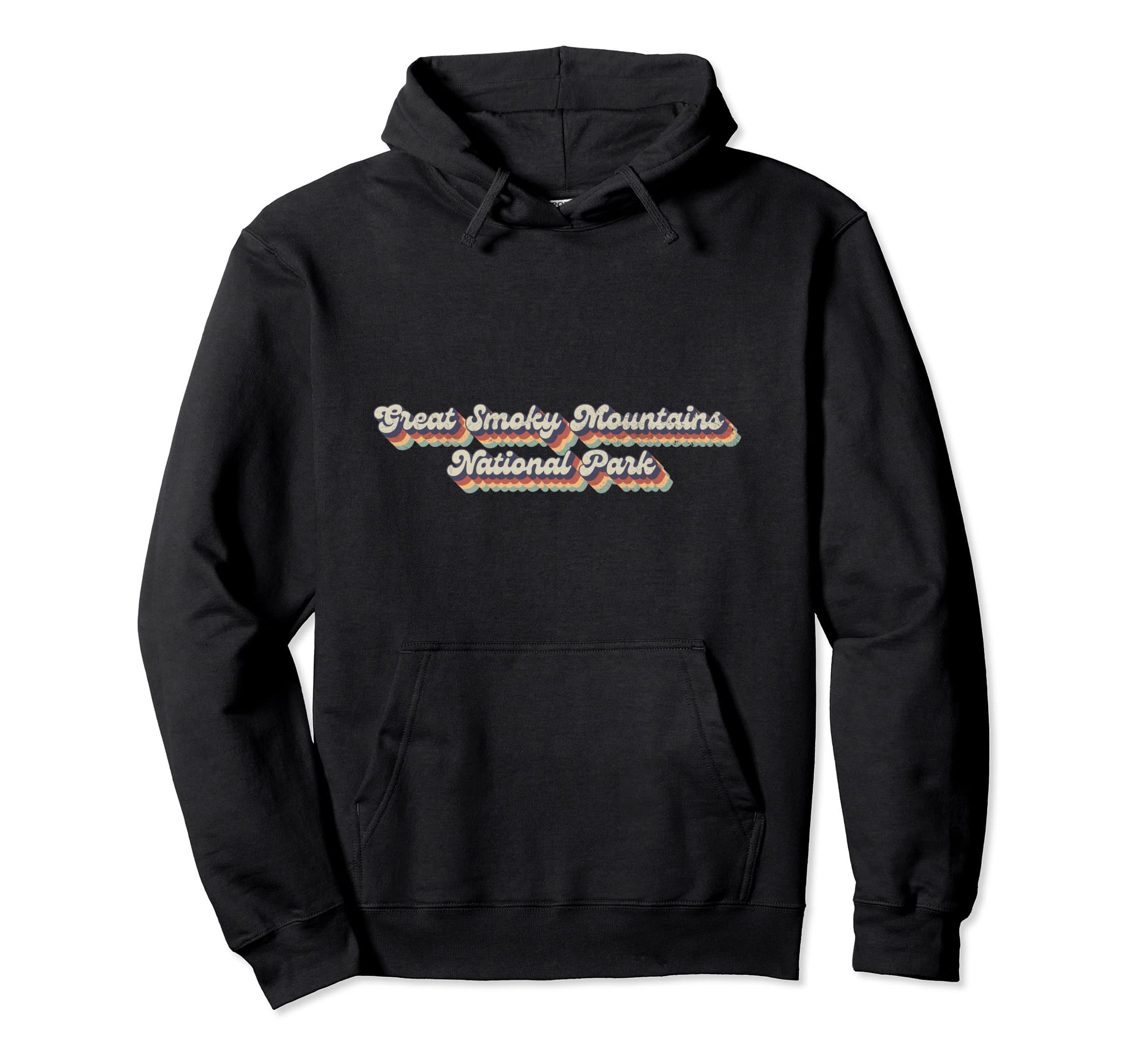 70S 80S Usa National Park Great Smoky Hoodie - Novelty Apparel Unisex - T-Shirt, Sweatshirt, Hoodie