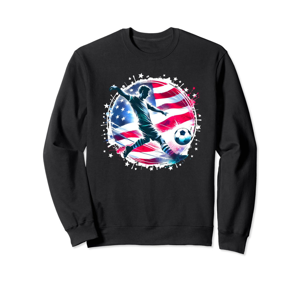 American Flag Soccer Soccer Sweatshirt - Graphic Print Men Women - T-Shirt, Sweatshirt, Hoodie