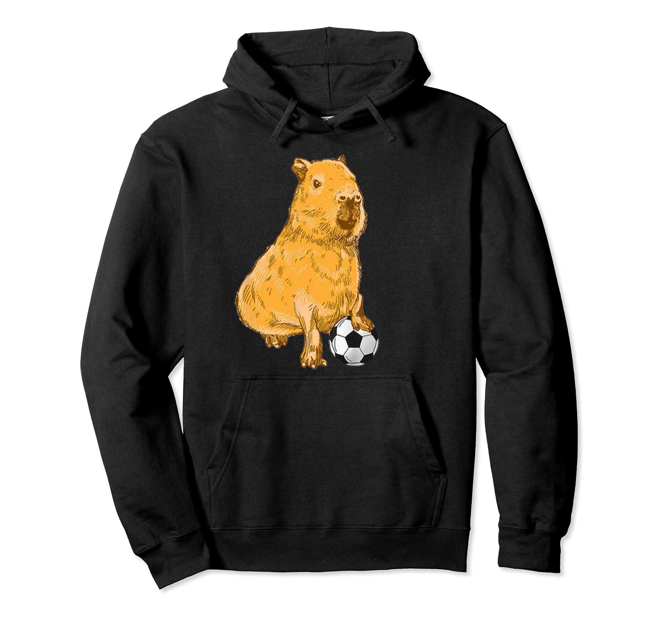 Capybara Soccer Capybara Funny Hoodie - Graphic Print Unisex - T-Shirt, Sweatshirt, Hoodie
