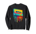 Dripping Paint Art Cassette Player Sweatshirt - Trendy Graphic Unisex - T-Shirt, Sweatshirt, Hoodie