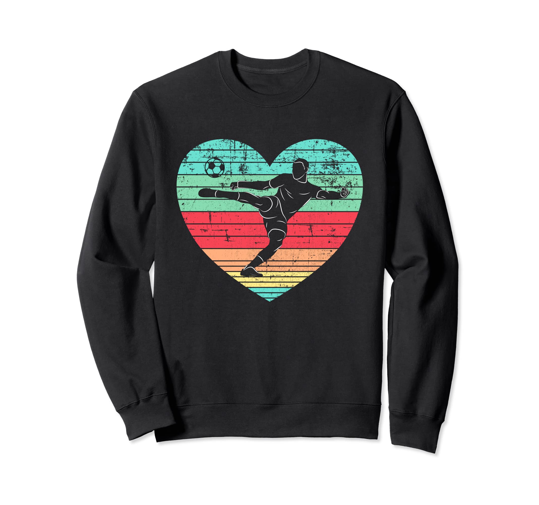 Grunge Heart Soccer Player Sweatshirt - Trendy Graphic Men Women - T-Shirt, Sweatshirt, Hoodie