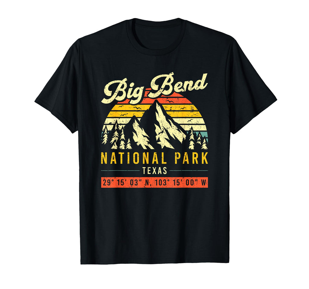 Big Bend Coordinates Texas National Park T-Shirt - Aesthetic Graphic Unisex - T-Shirt, Sweatshirt, Hoodie