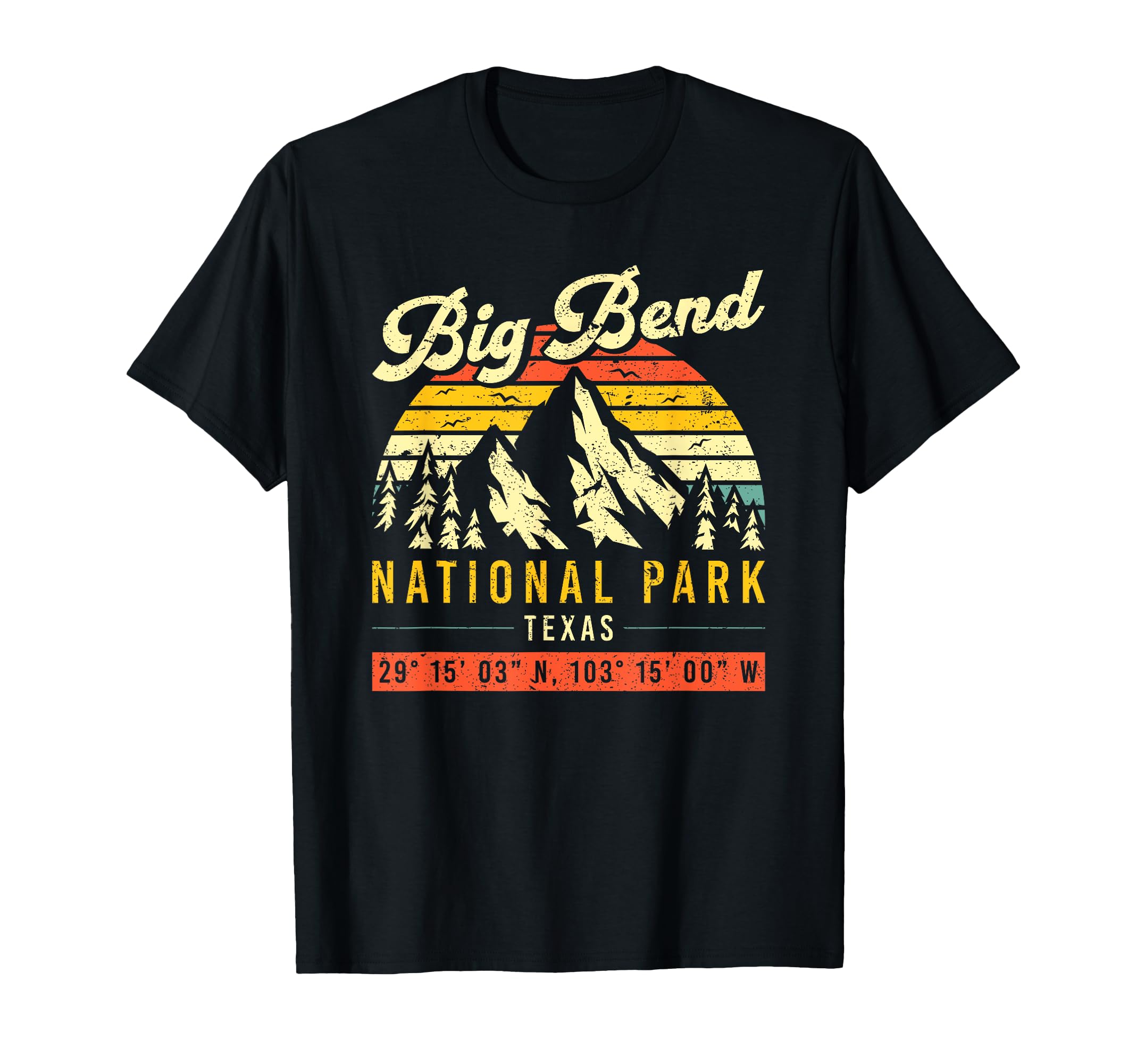 Big Bend Coordinates Texas National Park T-Shirt - Aesthetic Graphic Unisex - T-Shirt, Sweatshirt, Hoodie