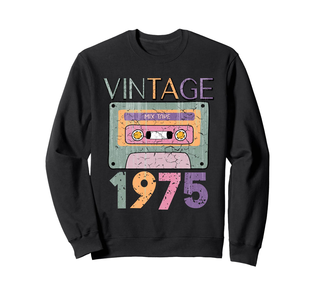 51St Birthday 1975 Music Cassette Tape Sweatshirt - Custom Art Print Unisex - T-Shirt, Sweatshirt, Hoodie