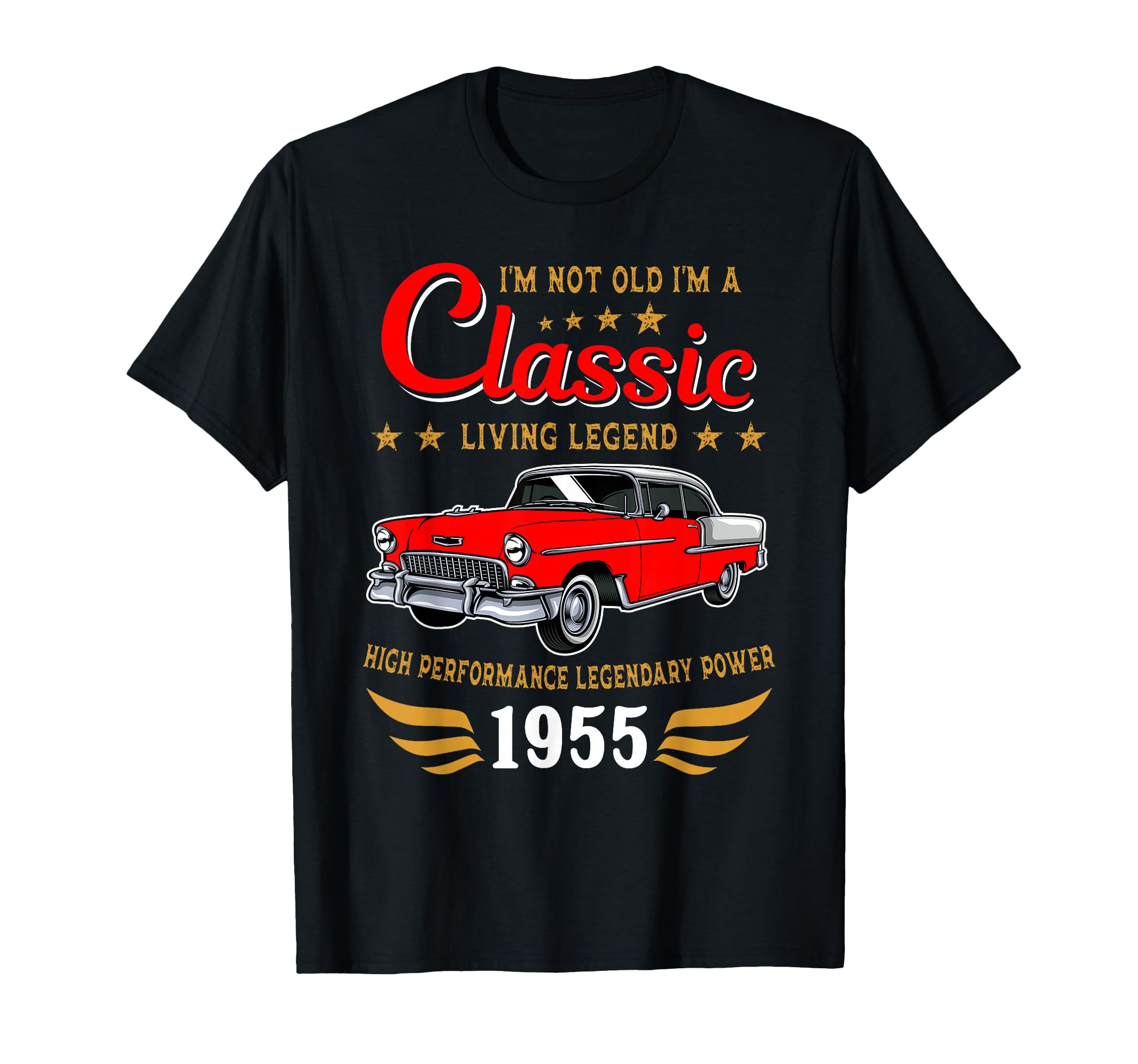 1955 Birthday Car Legends Born 1955 Small T-Shirt - Graphic Print Men Women - T-Shirt, Sweatshirt, Hoodie