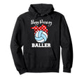 Busy Raising Baller Funny Volleyball Hoodie - Aesthetic Graphic for Adults - T-Shirt, Sweatshirt, Hoodie